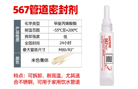 樂泰567管螺紋鎖固膠